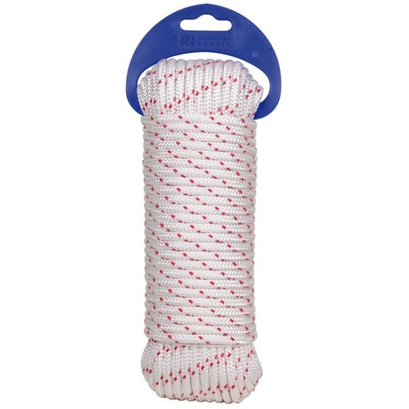 CUERDA ARRANQUE MOTORES MADEJA POLIESTER CON ALMA Ø 6 MM BLANCO 25 M