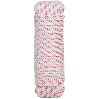 CUERDA PES TRENZADA MADEJA POLIESTER CON ALMA Ø 8 MM BLANCO 5 M