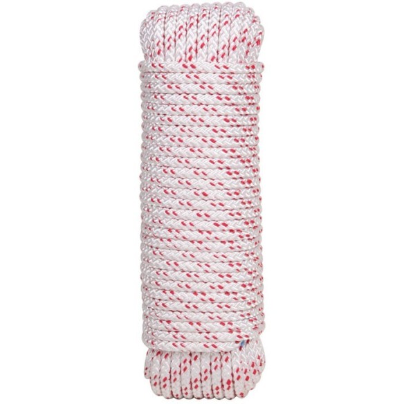 CUERDA PES TRENZADA MADEJA POLIESTER CON ALMA Ø 8 MM BLANCO 5 M