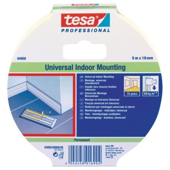 CINTA UNIVERSAL TESAPACK MONTAJES TESA 5 M X 19 MM