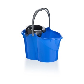 CUBO DE FREGAR CON ESCURRIDOR 15L AZUL