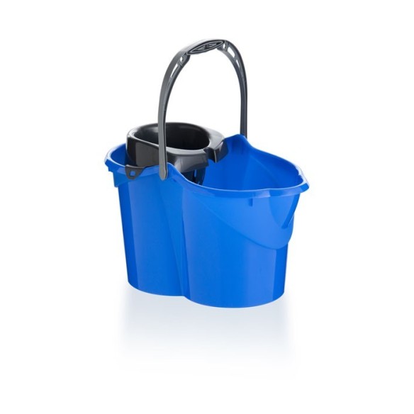 CUBO DE FREGAR CON ESCURRIDOR 15L AZUL
