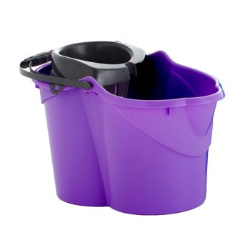 CUBO DE FREGAR CON ESCURRIDOR 15L LILA