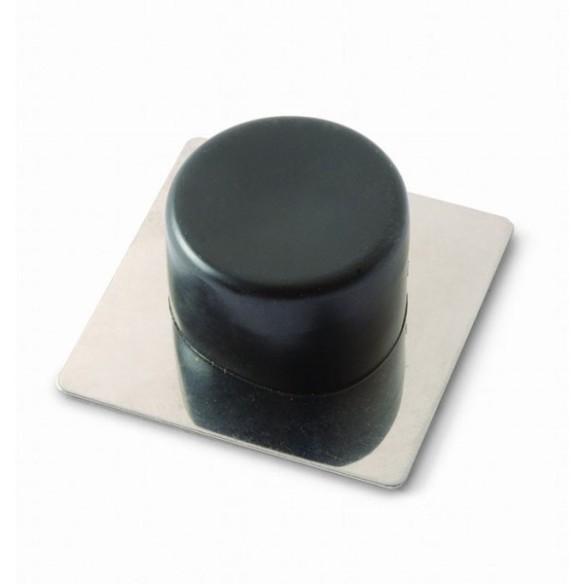 TOPE PUERTA ADHESIVO ACERO INOX NEGRO 2 UNIDADES