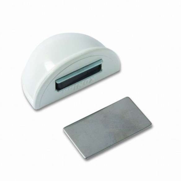 TOPE PUERTA ADHESIVO CON RETENEDOR BLANCO