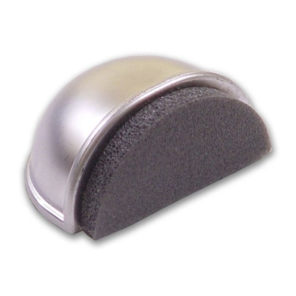 TOPE PUERTA ADHSESIVO SILENCIOSO OVALADO CROMO MATE