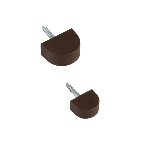 SOPORTE BALDA Ø14X22MM PLASTICO MARRON 8 UDS