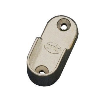 SOPORTE TUBO ARMARIO 30X15X45MM ALUMINIO NIQUELADO 2 UDS