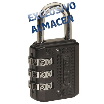 CANDADO ABUS 715 COMBINACION 20 MM ALUMINIO NEGRO