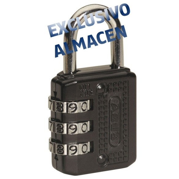 CANDADO ABUS 715 COMBINACION 20 MM ALUMINIO NEGRO