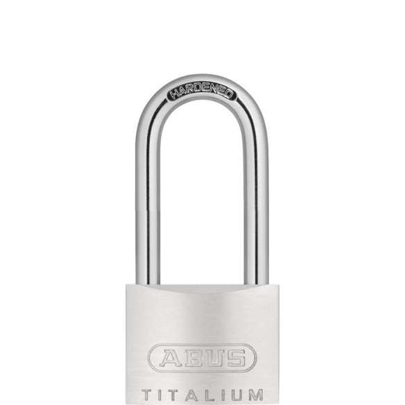 CANDADO ABUS TITALIUM ARCO LARGO 25 MM EXTERIORES ALUMINIO