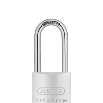 CANDADO ABUS TITALIUM ARCO LARGO 30 MM EXTERIORES ALUMINIO