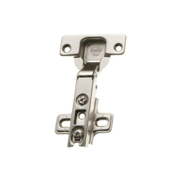 BISAGRA DE CAZOLETA RECTA 110º Ø35MM NIQUEL 2 UDS