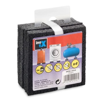 ALMOHADILLA ANTI-VIBRACIÓN NEGRO 4 UNIDADES