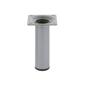 PATA PARA MESA 4 REDONDA 30X200 MM ACERO PLATA