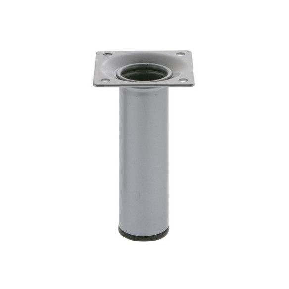 PATA PARA MESA 4 REDONDA 30X200 MM ACERO PLATA