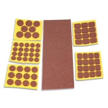 DESLIZADORES FIELTRO MARRÓN SURTIDO 69 UNIDADES