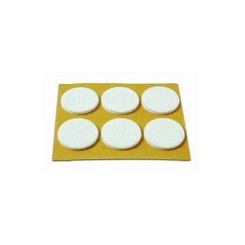 DESLIZADORES FIELTRO Ø30MM BLANCO 6 UNIDADES
