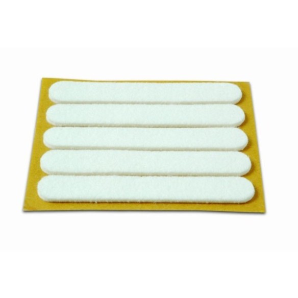 DESLIZADORES FIELTRO 13X91MM BLANCO 5 UNIDADES