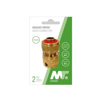 ENCHUFE RAPIDO LATON CON STOP PARA MANGUERA Ø19 MM