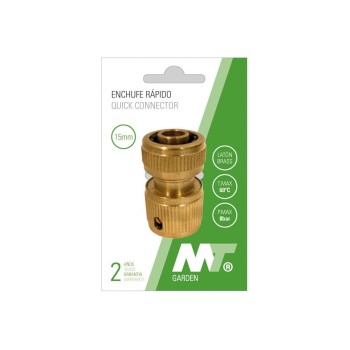 ENCHUFE RAPIDO LATON PARA MANGUERA Ø15 MM