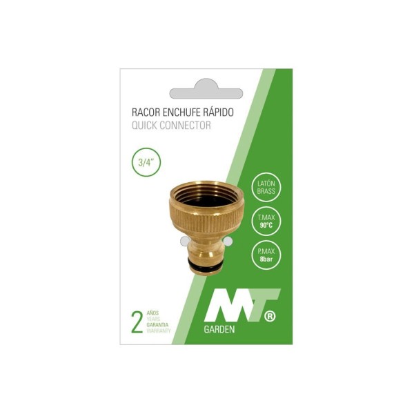 "RACOR ENCHUFE RAPIDO LATON 1"" H"