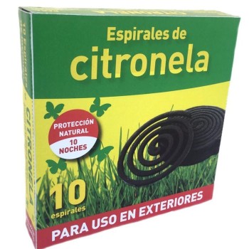 ESPIRALES DE CITRONELA ANTIMOSQUITOS E INSECTOS 10 UDS