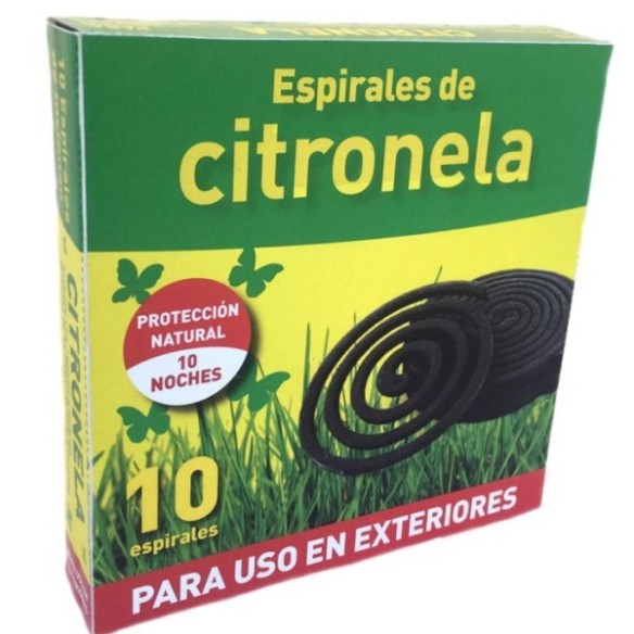 ESPIRALES DE CITRONELA ANTIMOSQUITOS E INSECTOS 10 UDS