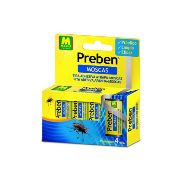 PREBEN TIRAS ATRAPA-MOSCAS 4 UDS