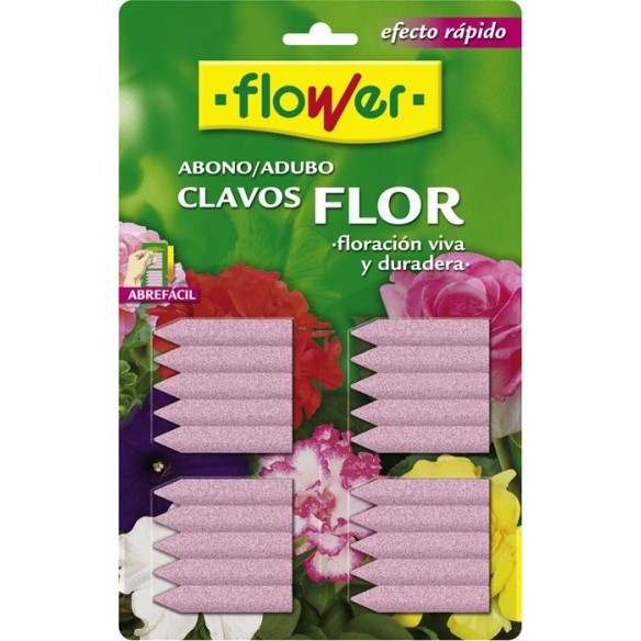 ABONO CLAVOS FLOR  BLISTER 20 UD. FLOWER