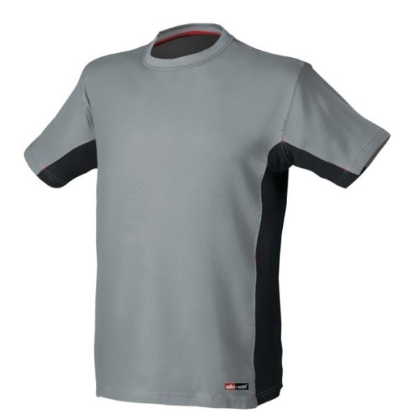 CAMISETA M. CORTA ISSA 8175 STRETCH  GRIS  T-XXL