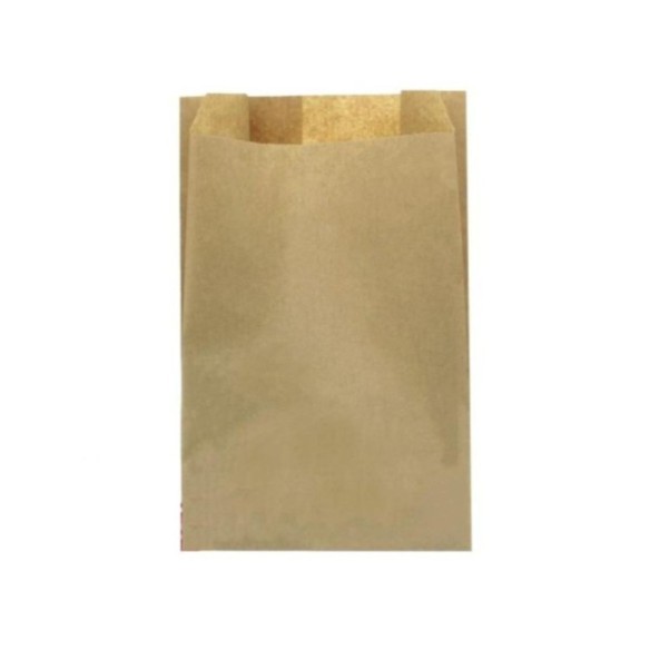 BOLSA PAPEL KRAFT VERJURADO FUELLE 18.0+6.5X29 G32 SERIGRAFIADA