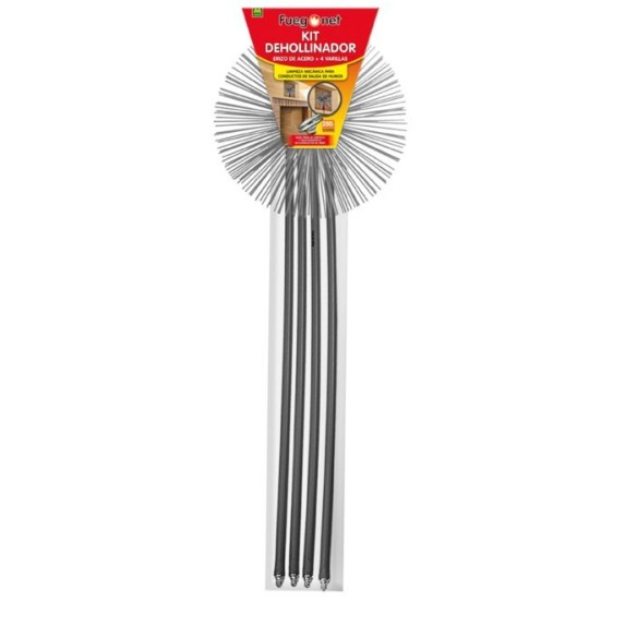 KIT DESHOLLINADOR MASSO VARILLAS + ERIZO ACERO 250 MM