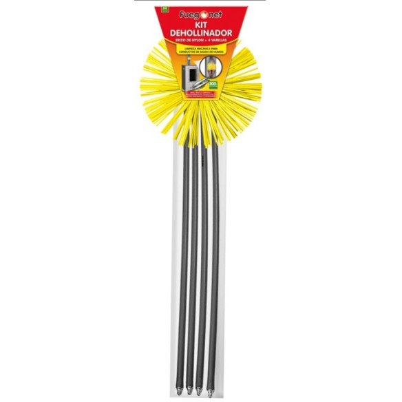 KIT DESHOLLINADOR MASSO VARILLAS + ERIZO NYLON 200 MM