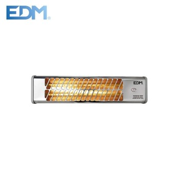 ESTUFA CUARZO EDM CROMO CUARZO 600/1200W BAÑO