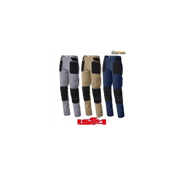PANTALON  ISSA 8730 STRETCH  MARINO/NEGRO  T-XXL