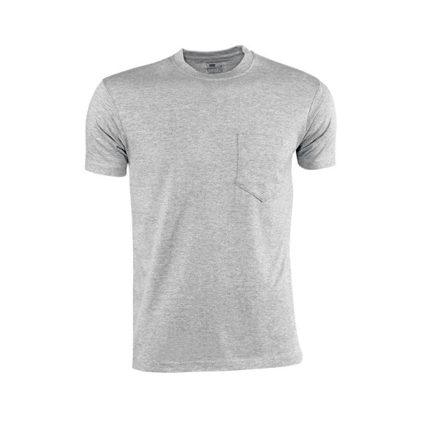 CAMISETA M. CORTA JUBA 633 BOLSILLO IZQ. GRIS T-L