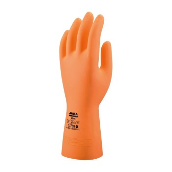 GUANTE SIN SOPORTE LATEX 621C QUIMICO NARANJA T 9
