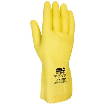 GUANTE NOVA 38 LATEX FLOC AMARILLO 621-38 T.6-6.5 JUBA