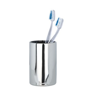 VASO DE DIENTES DE CERÁMICA POLARIS CROMO