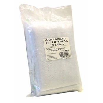 MOSQUITERA PARA VENTANA. FIJACION CON VELCRO. 130 X 150. BLANCO