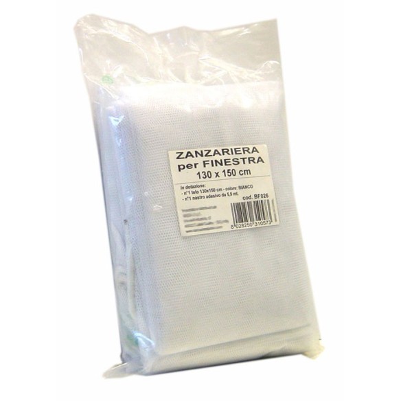 MOSQUITERA PARA VENTANA. FIJACION CON VELCRO. 130 X 150. BLANCO