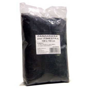 MOSQUITERA PARA VENTANA. FIJACION CON VELCRO. 130 X 150. NEGRO