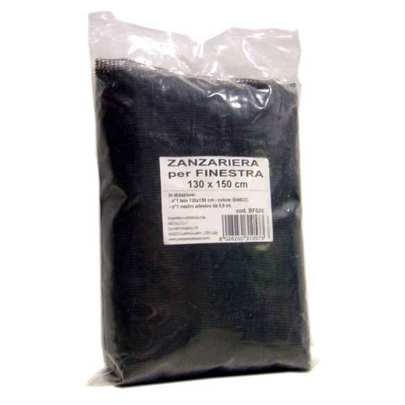 MOSQUITERA PARA VENTANA. FIJACION CON VELCRO. 130 X 150. NEGRO