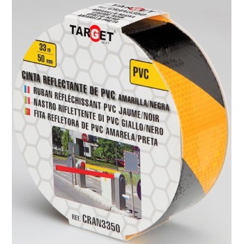CINTA REFLECTANTE TARGET AMARILLA NEGRA