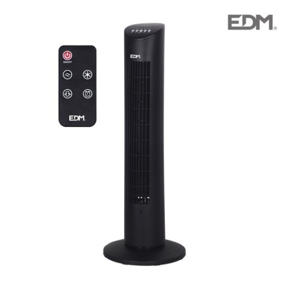 VENTILADOR TORRE NEGRO 60W EDM