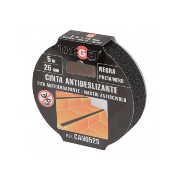 CINTA ANTIDESLIZANTE TARGET 5 M X 25MM NEGRA