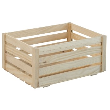 CAJA DE 4 LAMAS MADERA MACIZA DE PINO GRANDE 17X36X25 ASTIGARRAGA