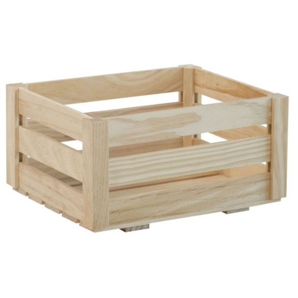 CAJA DE 4 LAMAS MADERA MACIZA DE PINO PEQUEÑA 12X25X19 ASTIGARRAGA