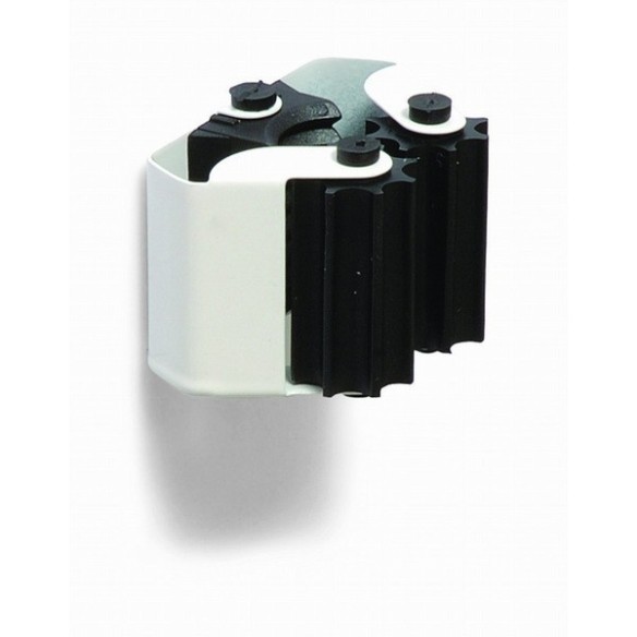 COLGADOR DE ESCOBAS LACADO BLANCO 2 UNS